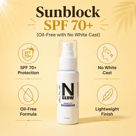 Sunblock SPF 70+ (Oil-Free with No White Cast)