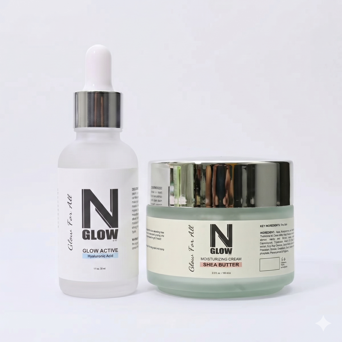 Hydration & Glow Bundle - NGlow Vitamin C and Hyaluronic Acid Serum (30ml) + NGlow Shea Butter Moisturizer (20% Off)